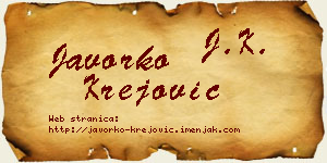 Javorko Krejović vizit kartica